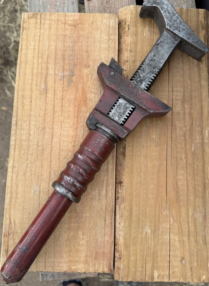 ANTIQUE Bemis & Call Steel Handle Adjustable Monkey Wrench
