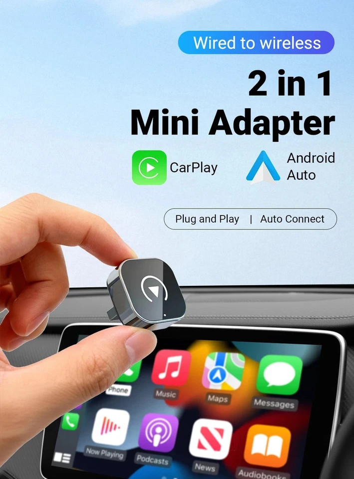USB Auto Wireless CarPlay Adapter For iPhone Apple Wireless Dongle Plug ＆ Play