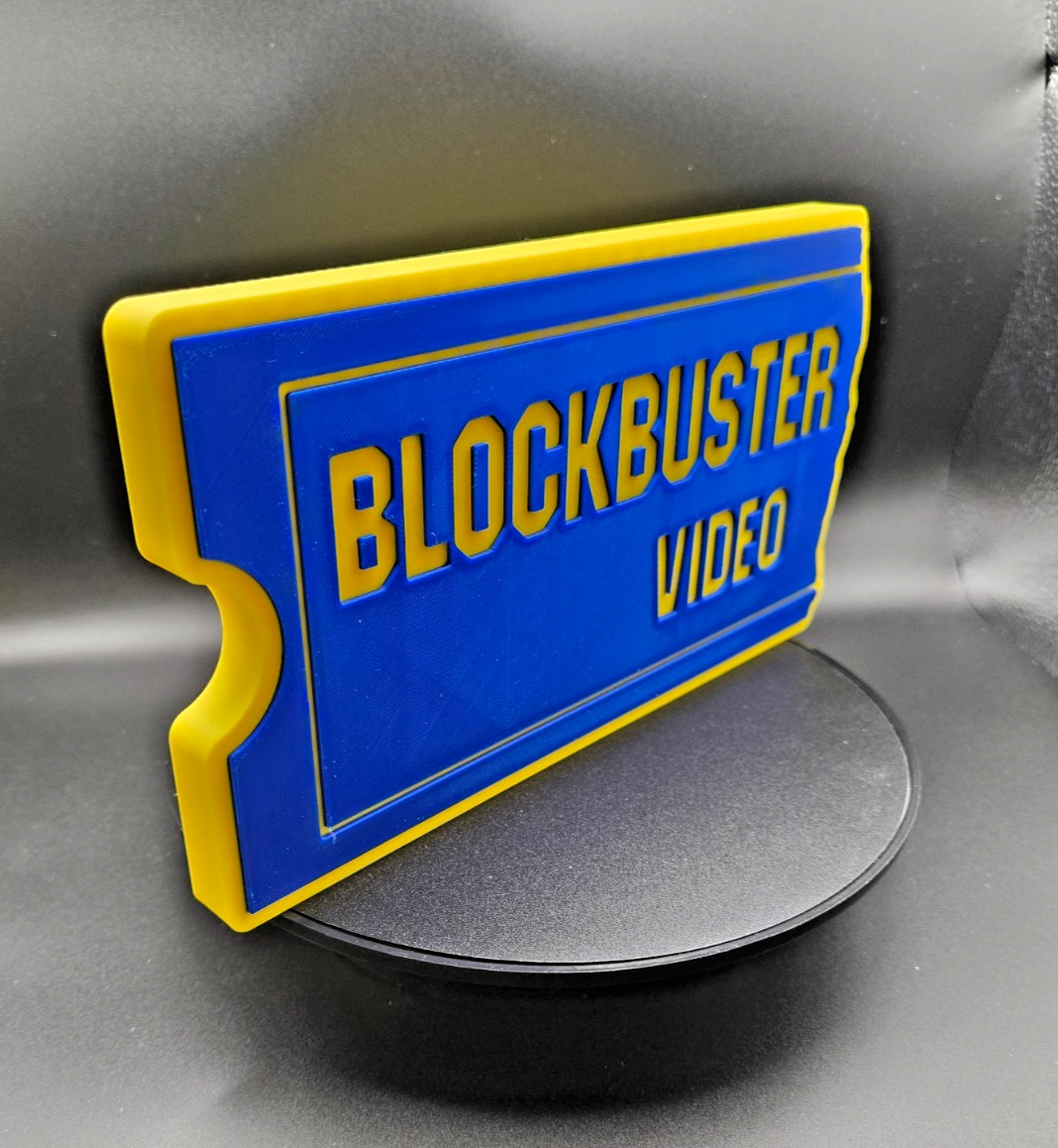 Blockbuster Logo Sign Display | 3D Wall Desk Shelf Art - FREE SHIPPING