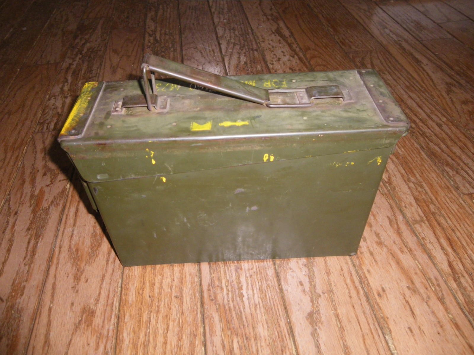 Vintage US Military Army Ammo Metal Box Can 200 Cartridges 7.62MM M13 Nice Clean