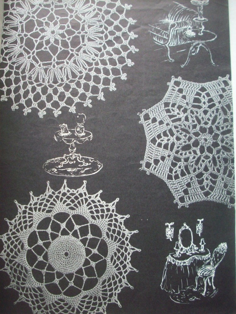 Vintage Doily Doilies Crochet & tatting pattern
