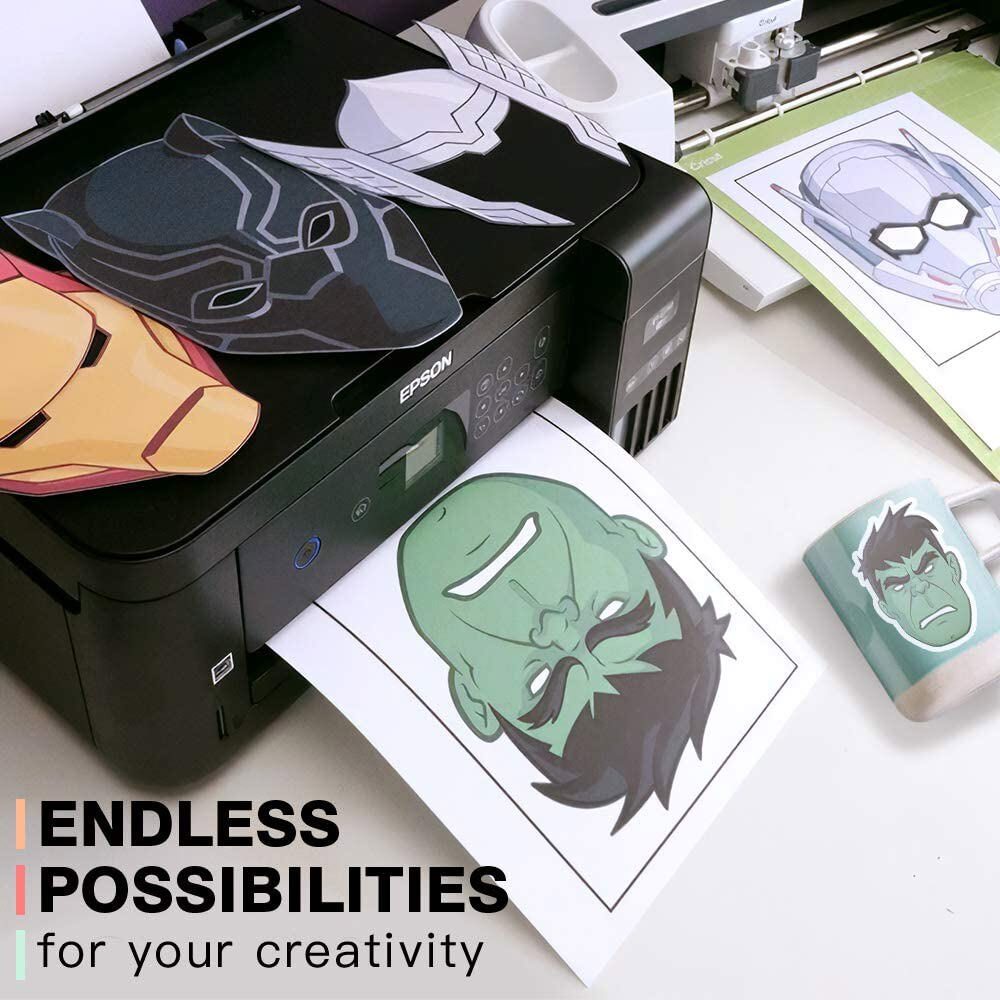 Glossy White Printable Vinyl Sticker Paper for Inkjet Laser Waterproof US STOCK!