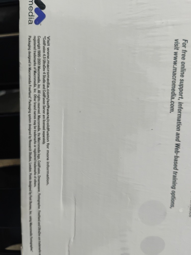ColdFusion Server Enterprise ZCF50SENT, Macromedia Coldfusion5, 1995-2001