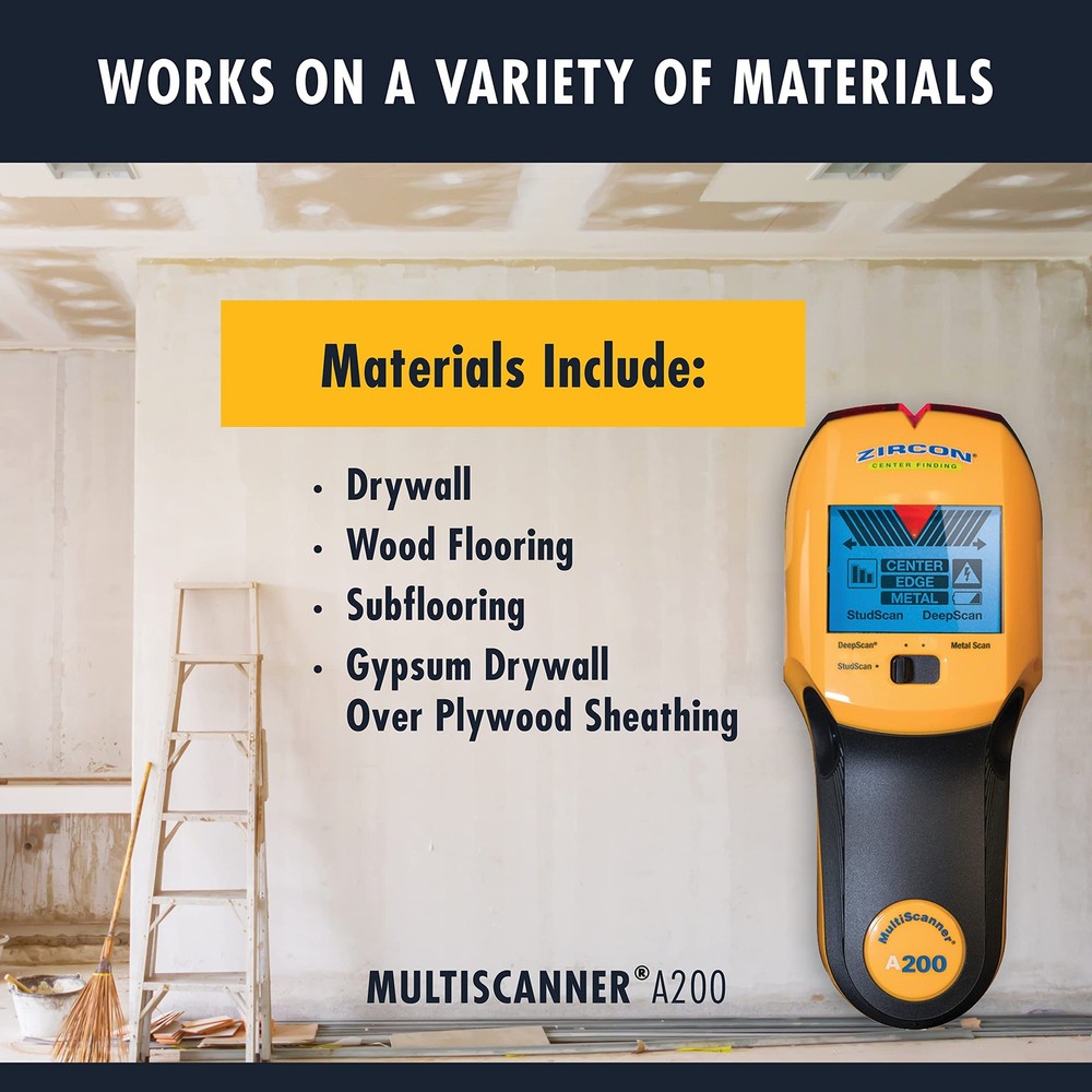 Zircon MultiScanner A200 – Electronic Wall Scanner Center Finding, Orange