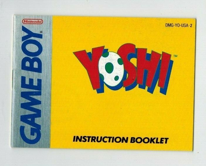 Gameboy yoshi Instructions Only