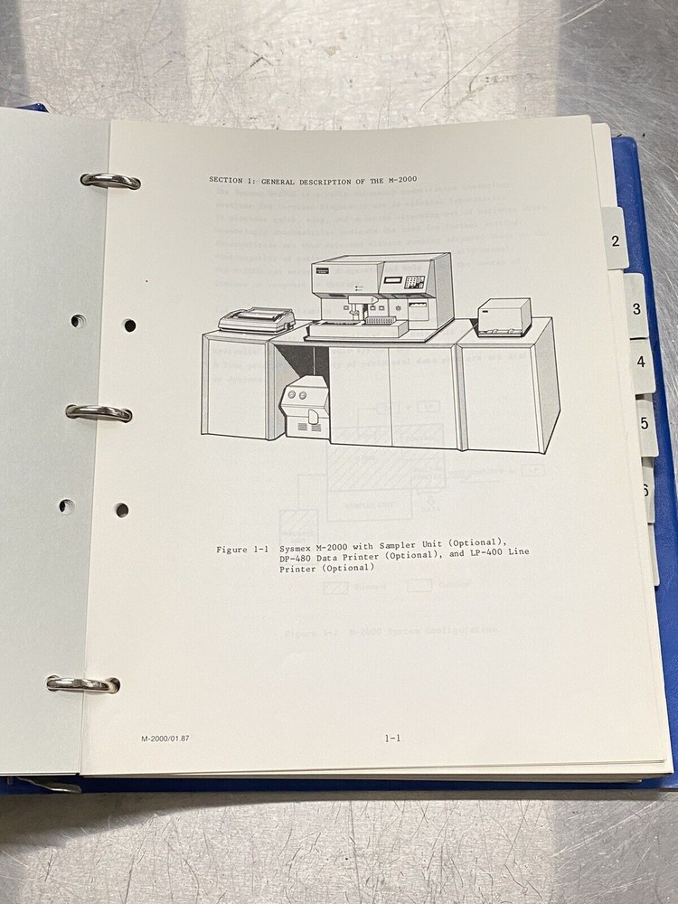 Toa Medical Electronics Susmex M-2000 - Users Guide / Instruction Manual