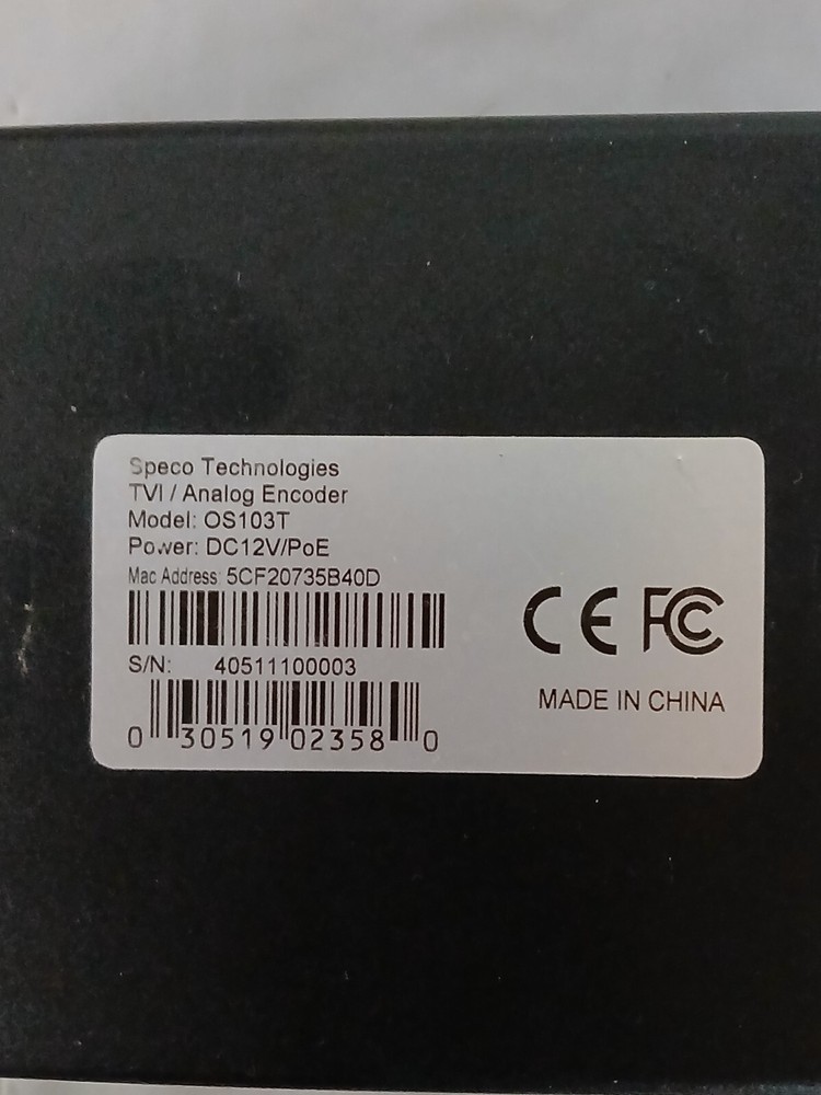Speco Technologies TVI/ Analog encoder OS103T