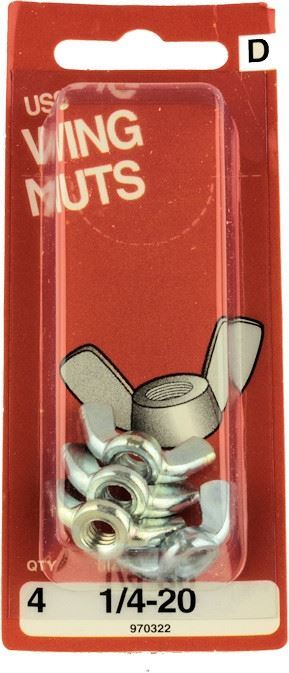 1/4-20 USS Wing Nuts - 4 Pack