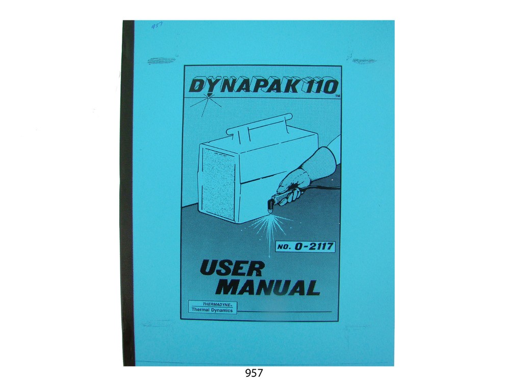 Thermal Dynamics Model 110 Dynapak Plasma Cutter User Manual  *957