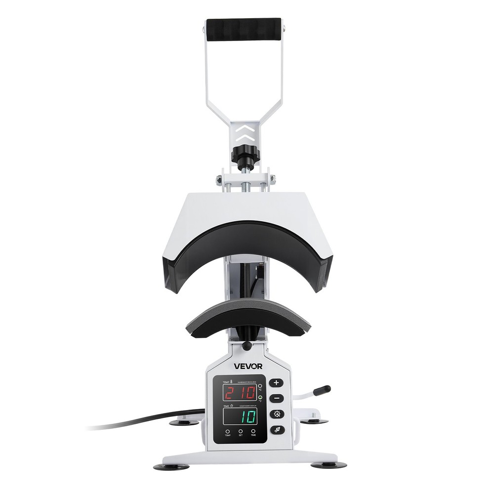 VEVOR Hat Heat Press Machine with 2 Interchangeable Platens for Caps Hats White