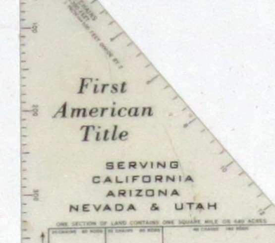 First American Title Vintage Novelty Drafting Triangle