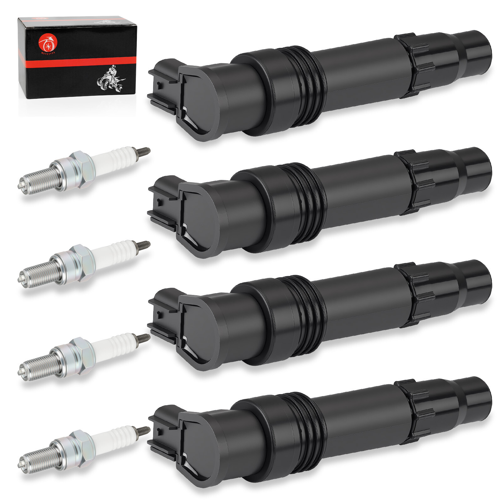4 Ignition Coils Iridium Spark Plugs For Suzuki Hayabusa 1300 GSX1300R RZ BK BKA