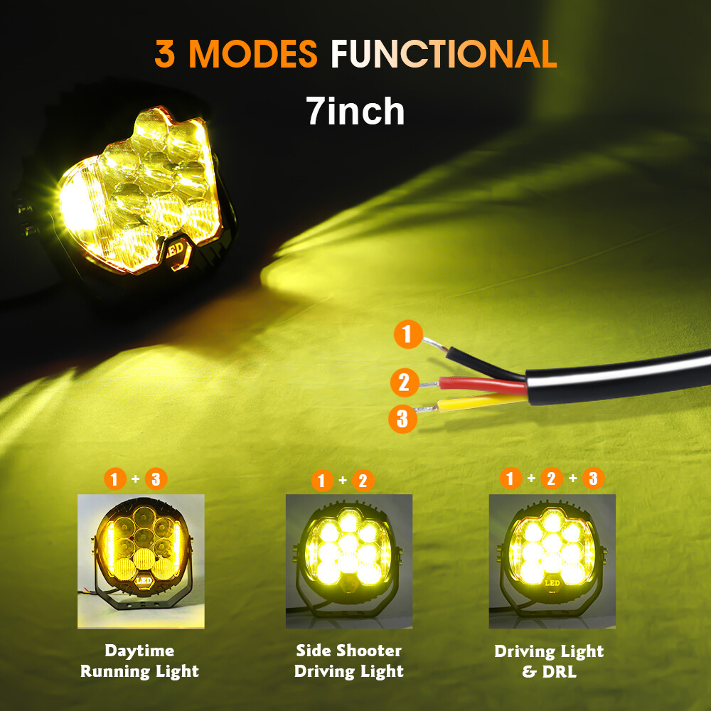 4/5/7inch Car LED Work Light Pods Spot Flood Combo Offroad SUV Driving Fog Lamp