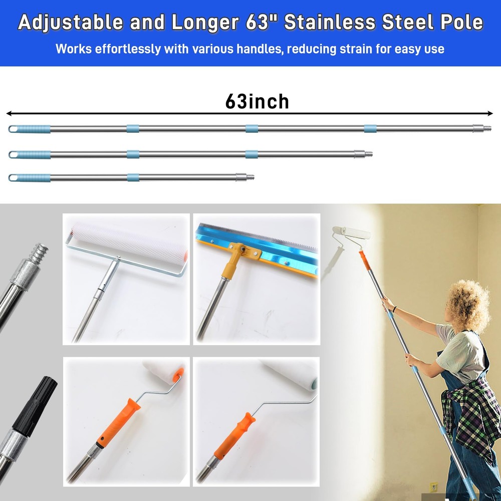 Self Leveling Cement Tool Kit- Epoxy Floor Tool Kit Includes Self-Leveling Ra...