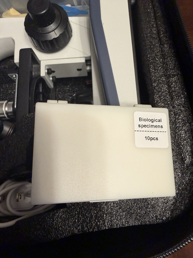 Microscope With Carry Case And 10 Specimens Slides