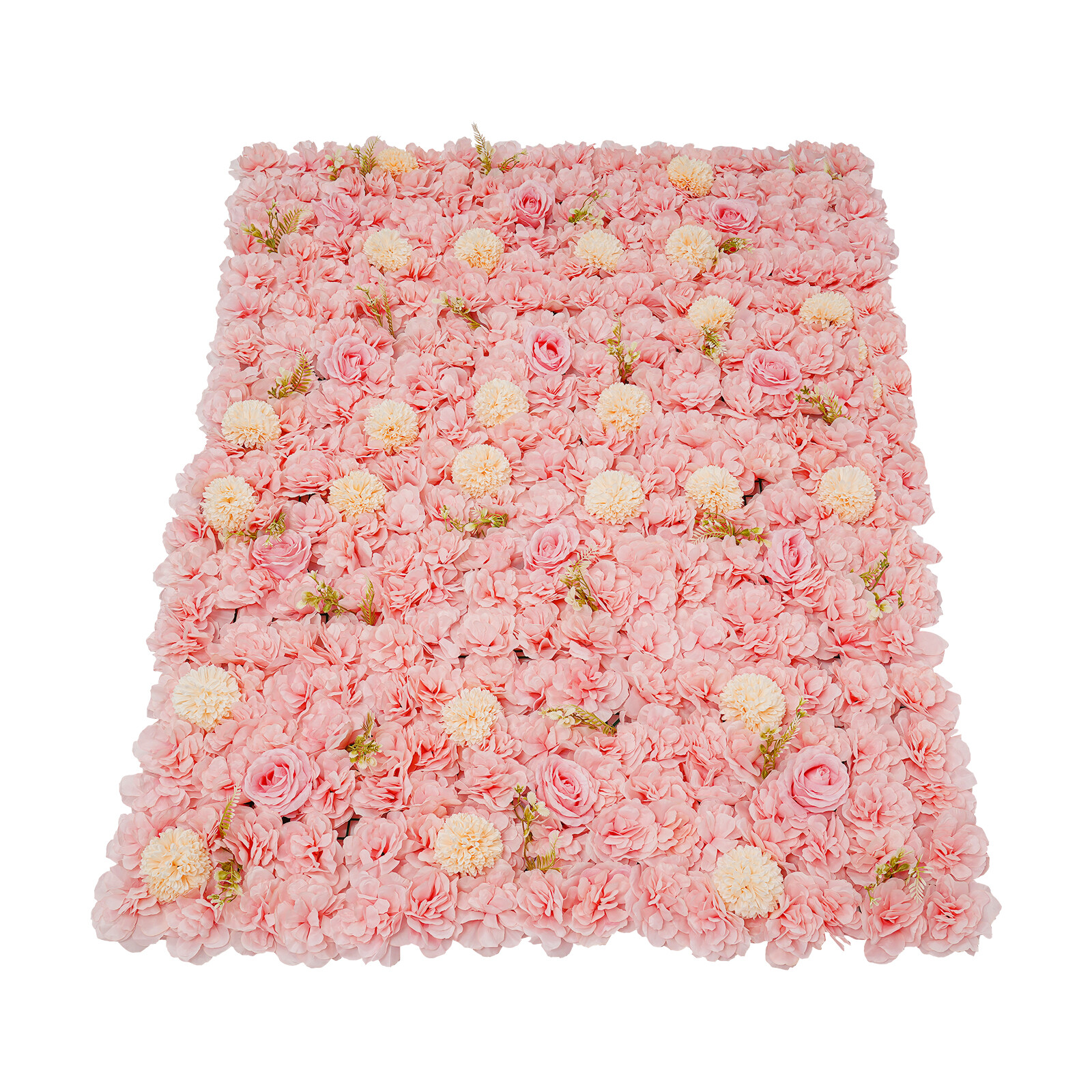 3D Flower Wall Panel-12pcs Artificial Flower Wall Background Silk Rose Wedding