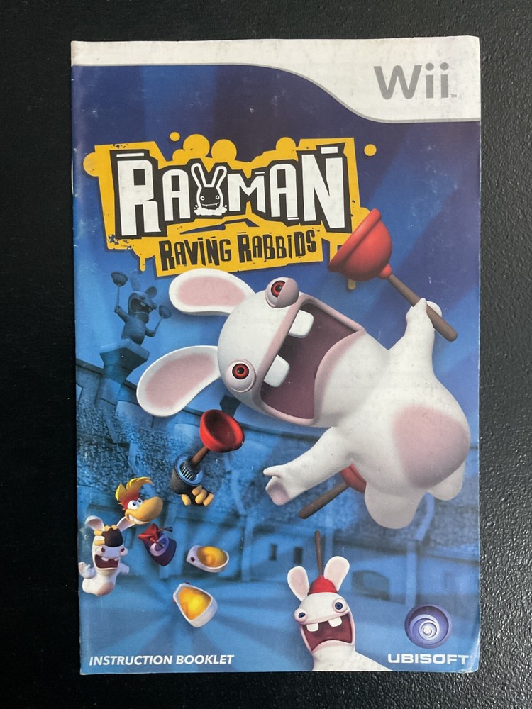 Rayman Ravings Rabbids 1 Nintendo Wii Instruction Manual Only