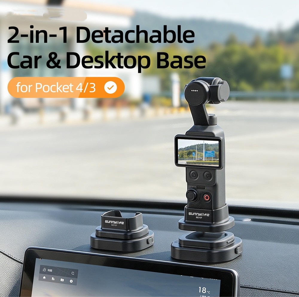 For DJI Osmo Pocket 4/3 Removable Car Base Desktop Support Upright Base