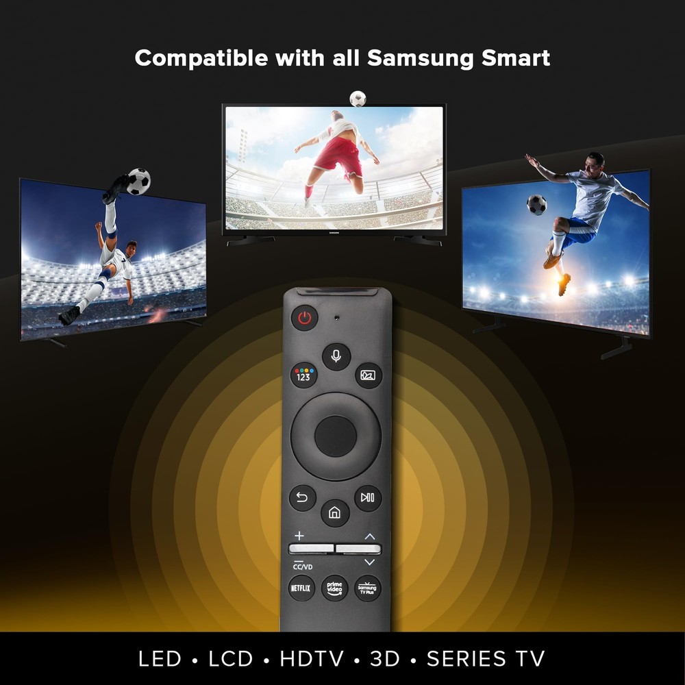 Replacement Remote Compatible with Samsung Smart TV - Universal Black