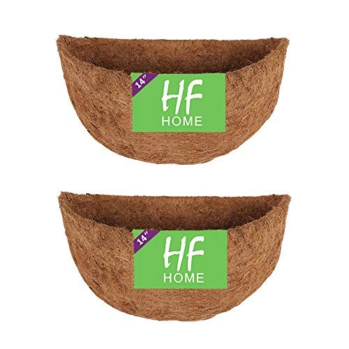 14" Dia Half Round Coco Liner, Half Circle Wall Coir Planter, Coco 14"-2PCS