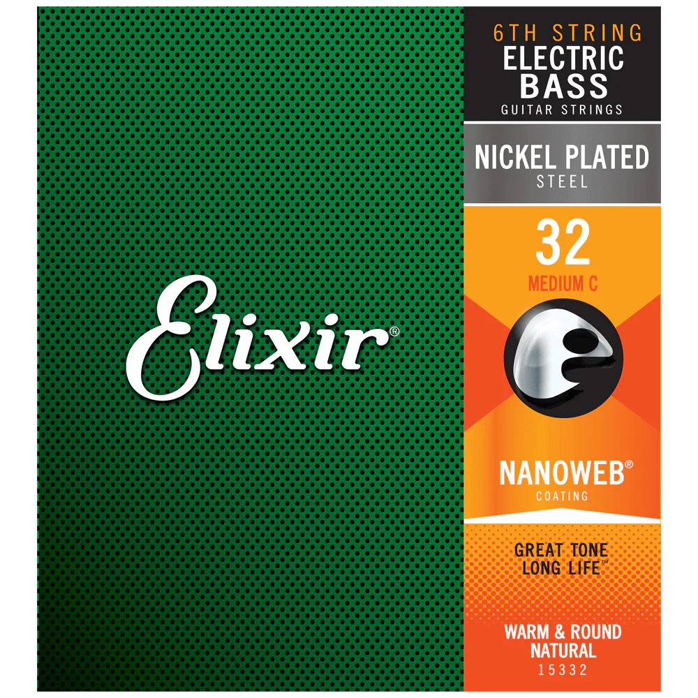 Elixir NANOWEB Nickel 6th Bass String — 15332 Long Scale, Medium .032