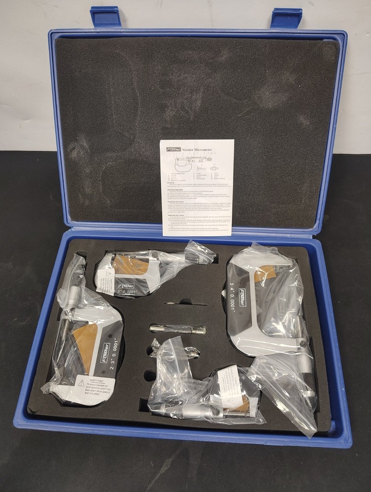 FOWLER 0-4" MICROMETER SET 72-229-214-0