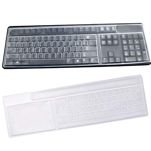 2 Pack Clear Desktop Computer Keyboard Protection Skin Protector Cover for PC