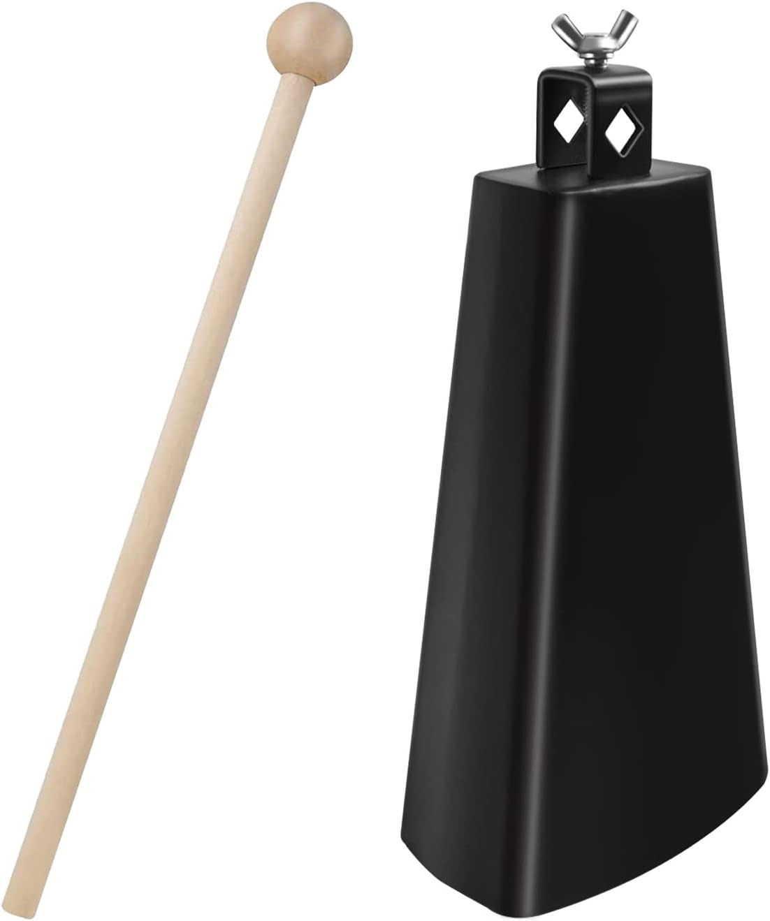 Soulmate Cowbell Instrument for Drum Set 8 Inch Metal Steel Cow Bell Noise Maker