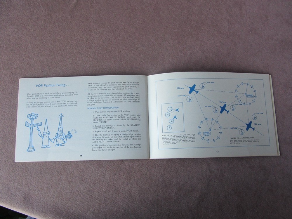 1960s How to Fly New VOR Navigation Aid Lear Booklet Primer Airplane Lear Models