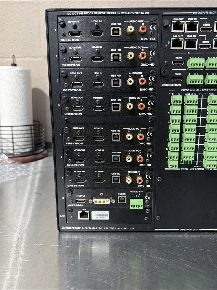 Crestron DM-MD16x16 Digital Media Switcher w/Modules Loaded W/ Multiple Cards