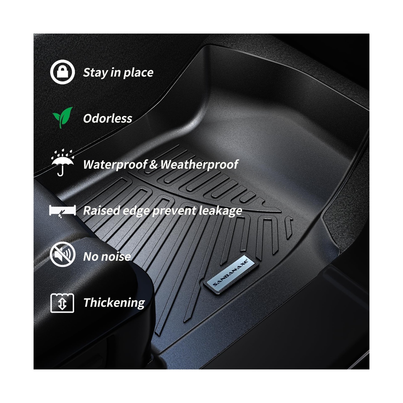 Floor Mats & Large Trunk Mat for 2015-2017 2018 2019 Ford Explorer 7 Seatsᦁ