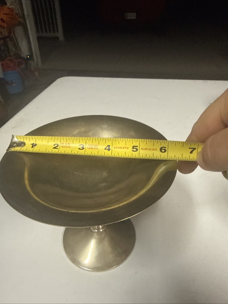 Silver Plate Pedestal Bowl/Dish Ornate Stem Visiuc Spain