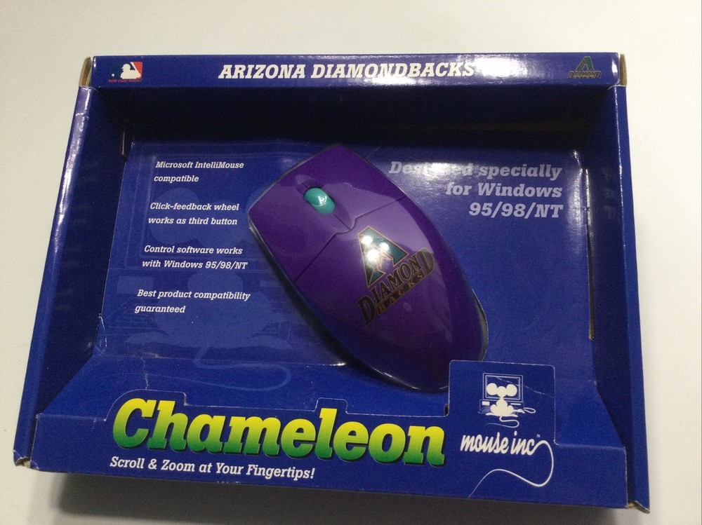 Chameleon Arizona Diamondbacks Computer Mouse PURPLE Vintage Throwback MLB