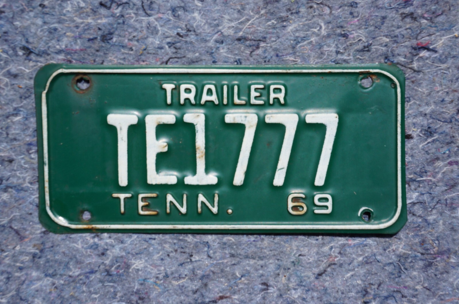 1969 TENNESSEE Trailer License Plate