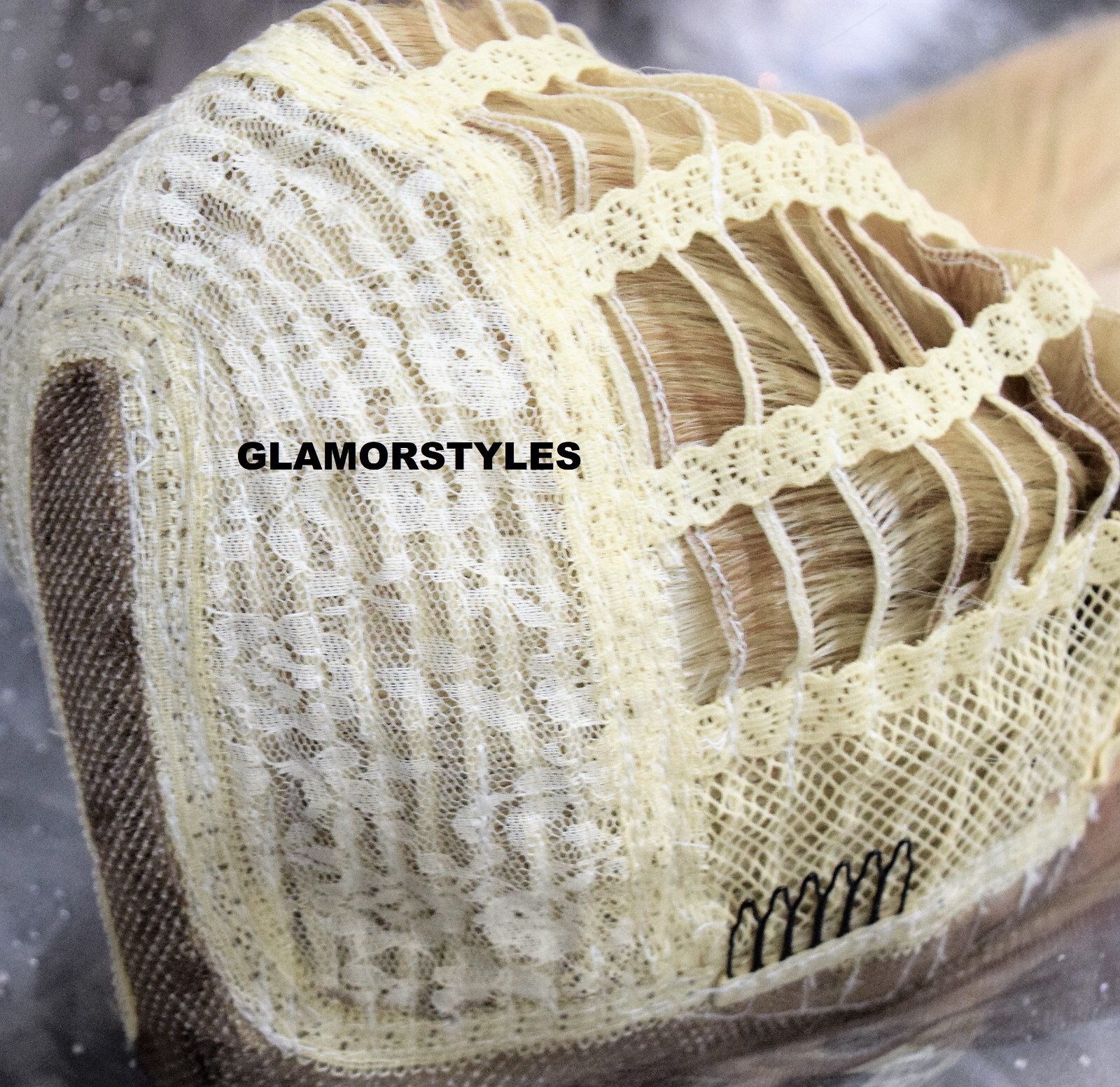 LACE FRONT FULL WIG LONG STRAIGHT LAYERED MIDDLE PART BLEACH BLONDE MIX HEAT OK