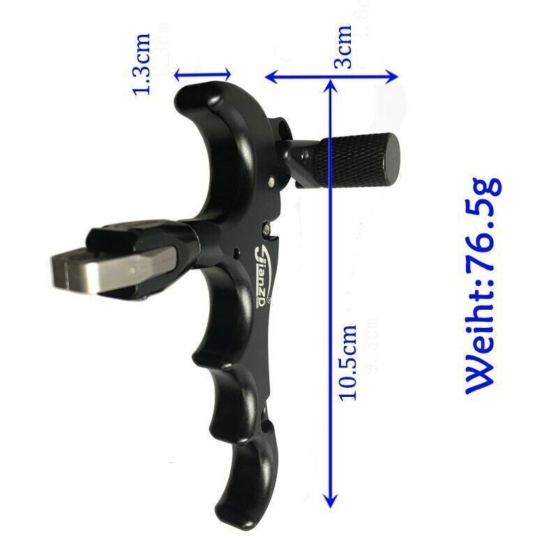 Archery 4-Finger Compound Bow Release Adjustable Can Rotate 360° Thumb Release