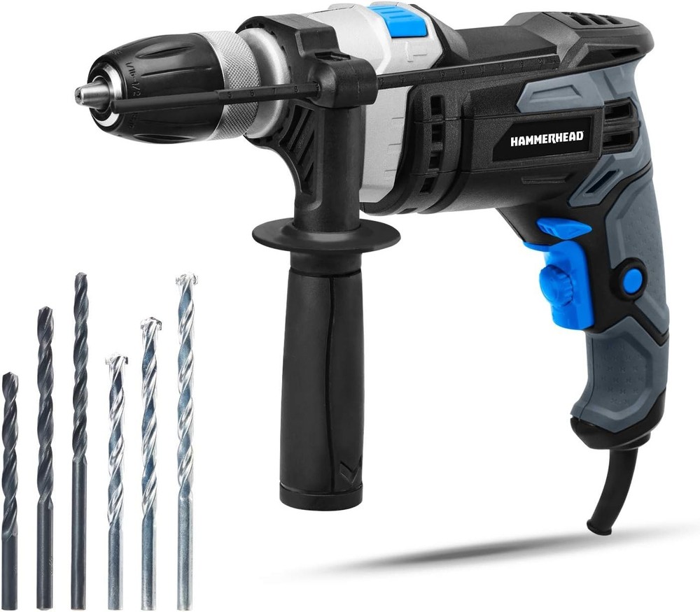 7.5 Amp Corded Hammer Drill - Variable Speed with Multi-Function Capability