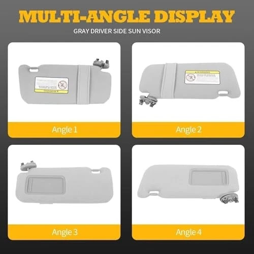 Gray Sun Visor Left Driver Compatible with Corolla 2009 2010 2012 2013