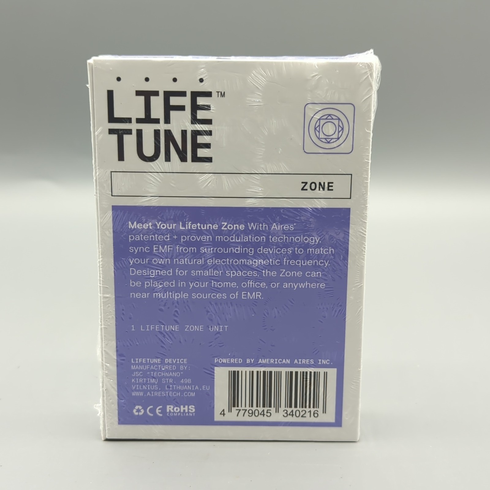 LifeTune Life Tune ZONE EMF Electromagnetic Protection Technology NEW & SEALED