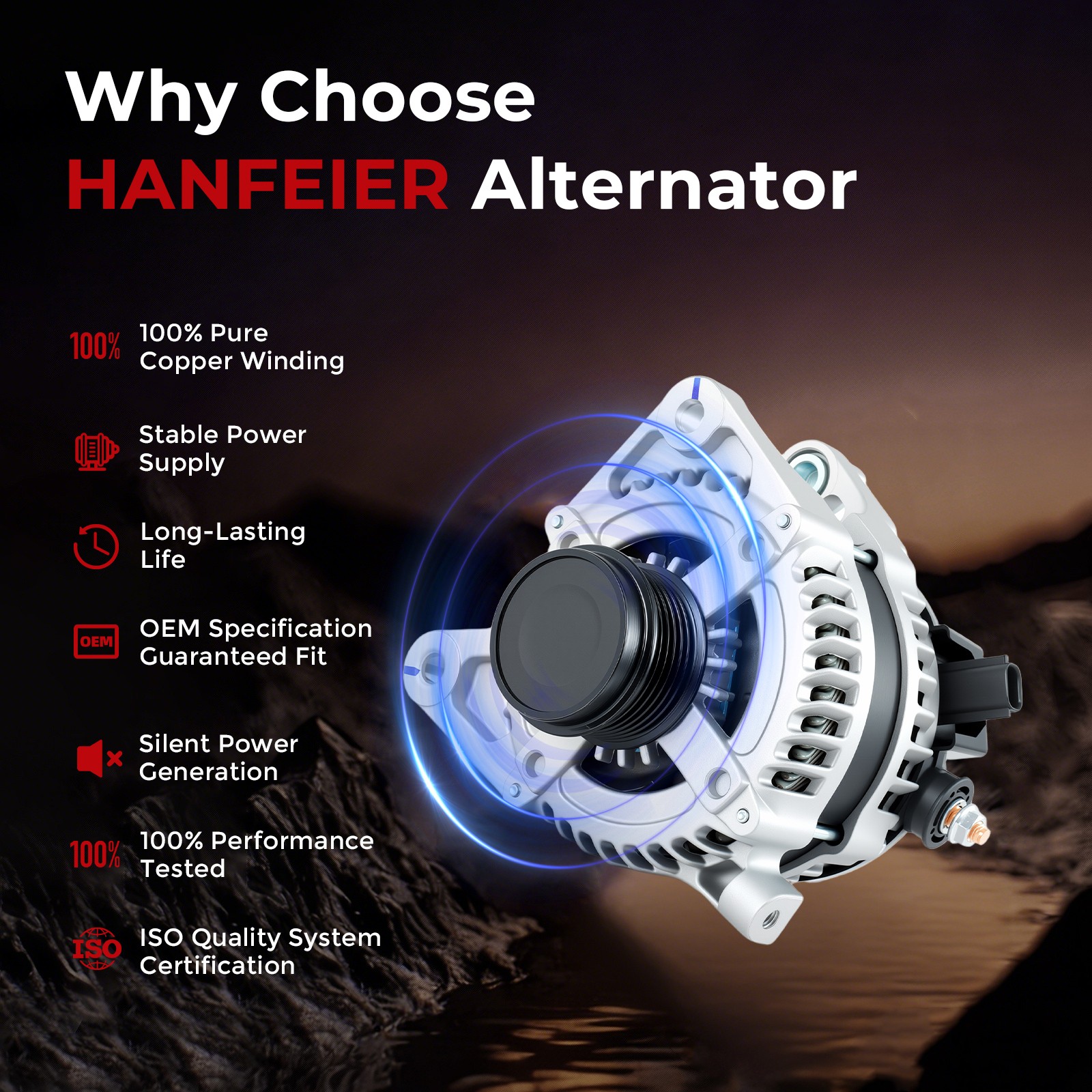 Alternator For Chrysler Pacifica 3.5 3.5L 2004-2006 11063 421000-0140 90295485