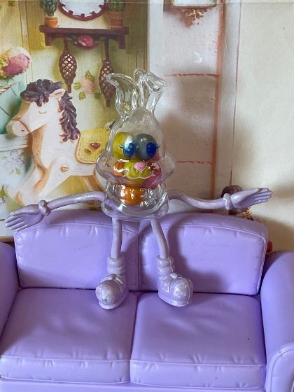 VTG BENDY BUNNY Candy Container With Bubble Gum
