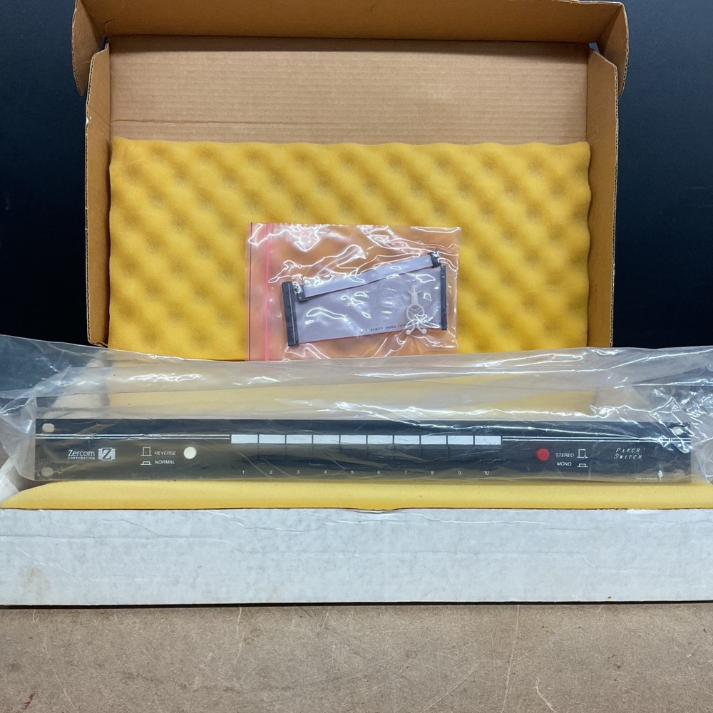 Zercom Corporation 10 Zone Patch Switch Speaker Selection Panel - Factory Sealed