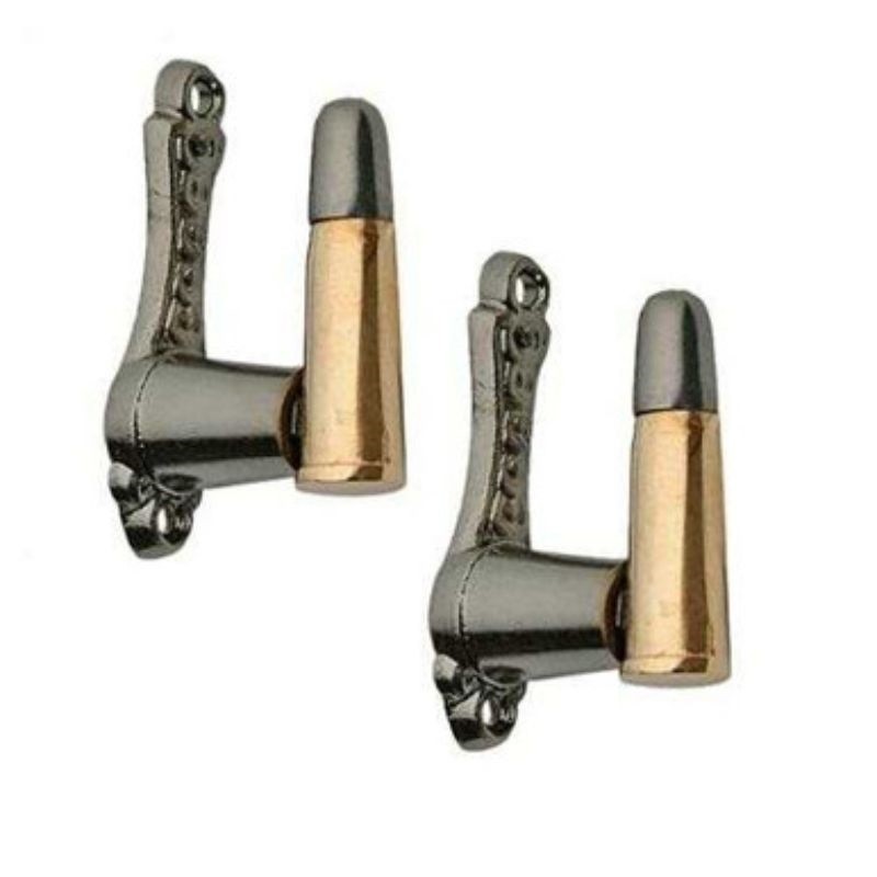 Bullet Design Wall Mount Hanger Set Pewter Brass