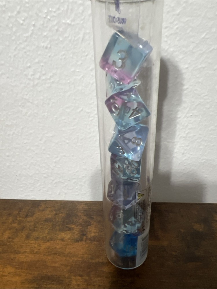 Sirius Dice Poly Set - Translucent Polyroller (8) New