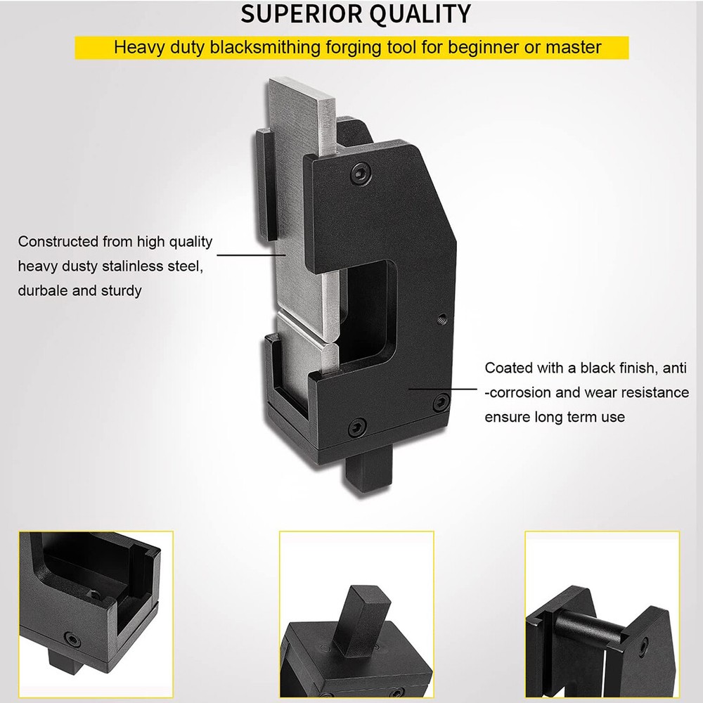 Blacksmith G2 Guillotine Tool, Blacksmith Slash Fullering Tool with Flat Dies
