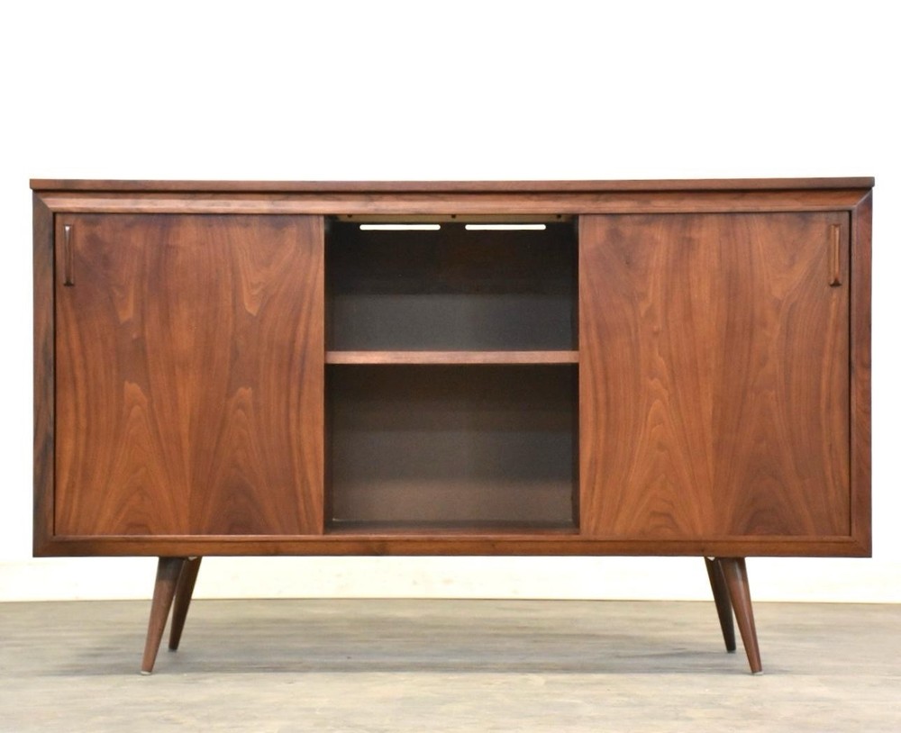 Refinished 57” Walnut Sideboard Credenza
