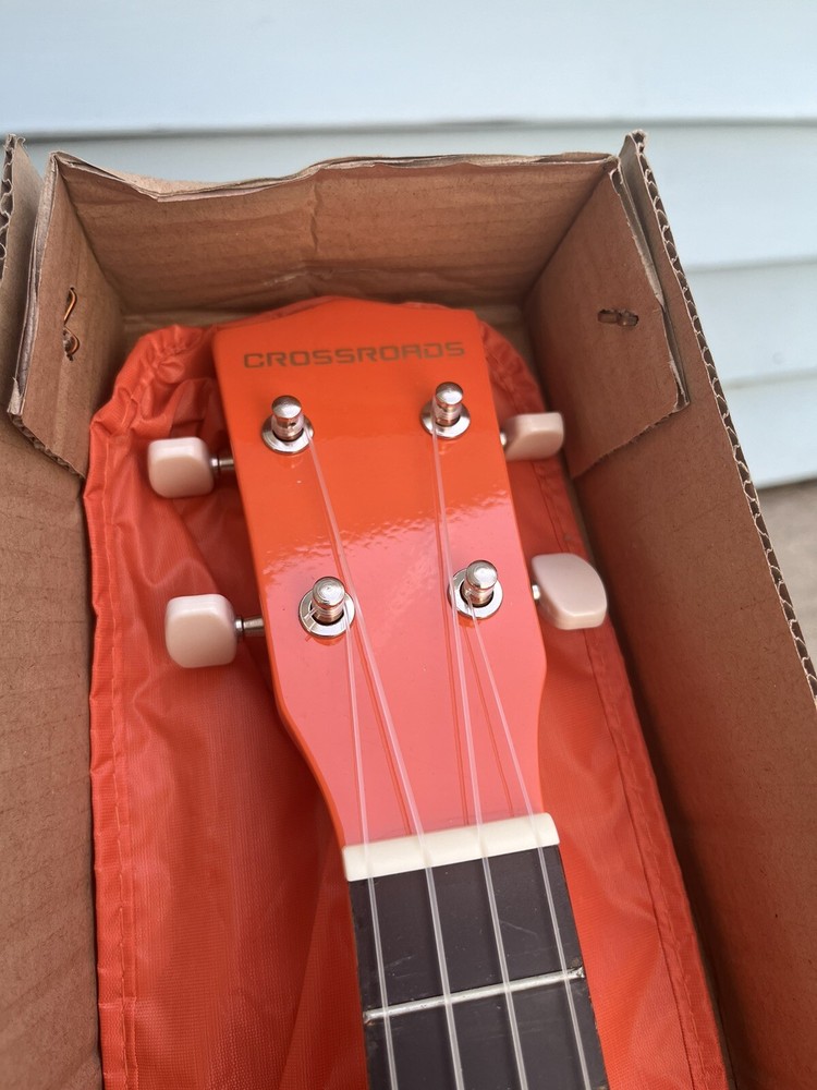 Crossroads Ukulele Orange Mini Guitar Instrument Stringed Adjustable Knob