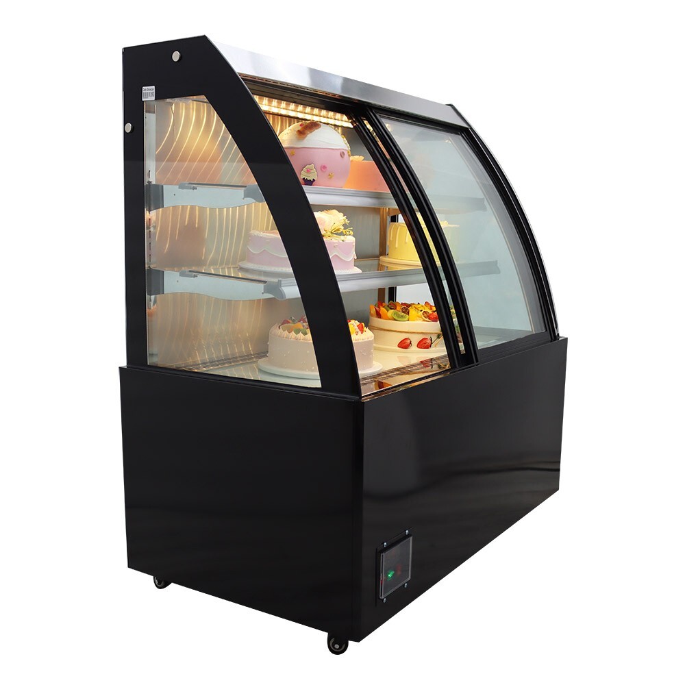 220V Floor-to-Ceiling Refrigerated Display Cabinet w/Demist Function Front Open