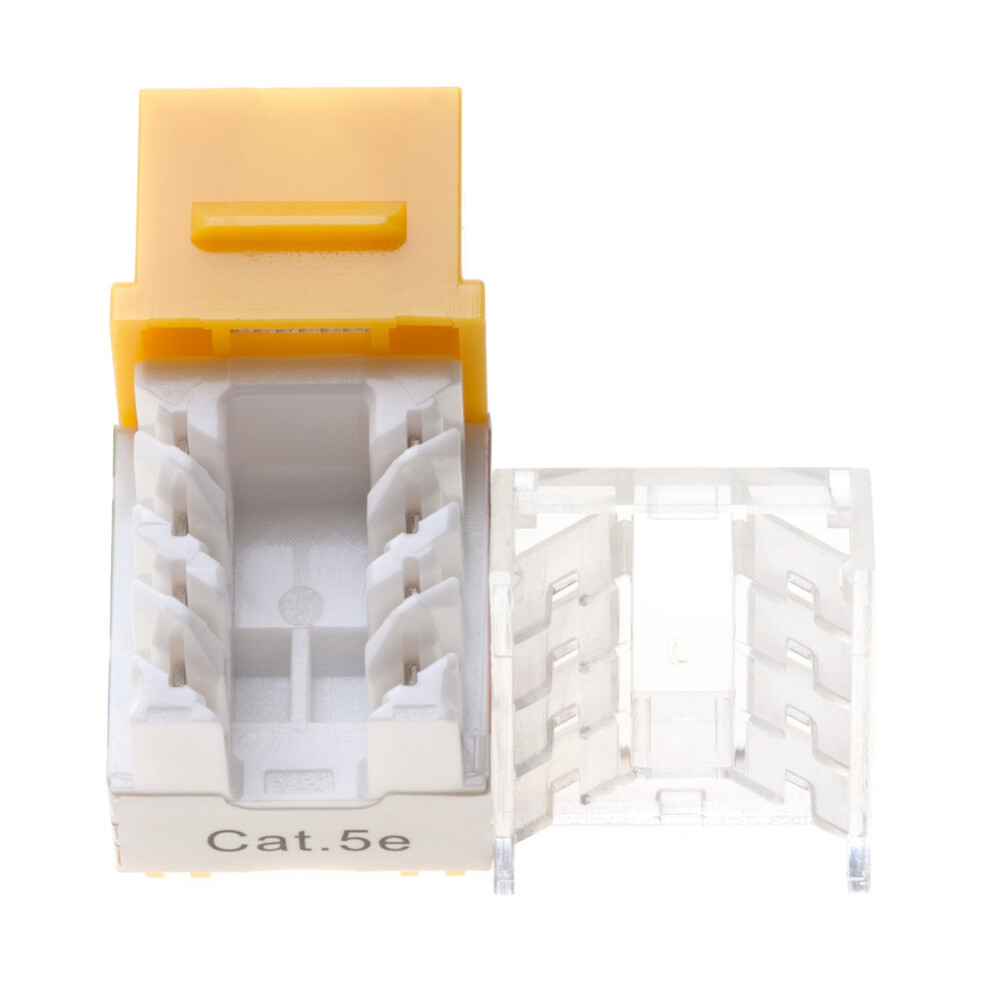 200 pack Cat5e 45° Angled Keystone Jack Network 110 Punchdown 8P8C Cat5