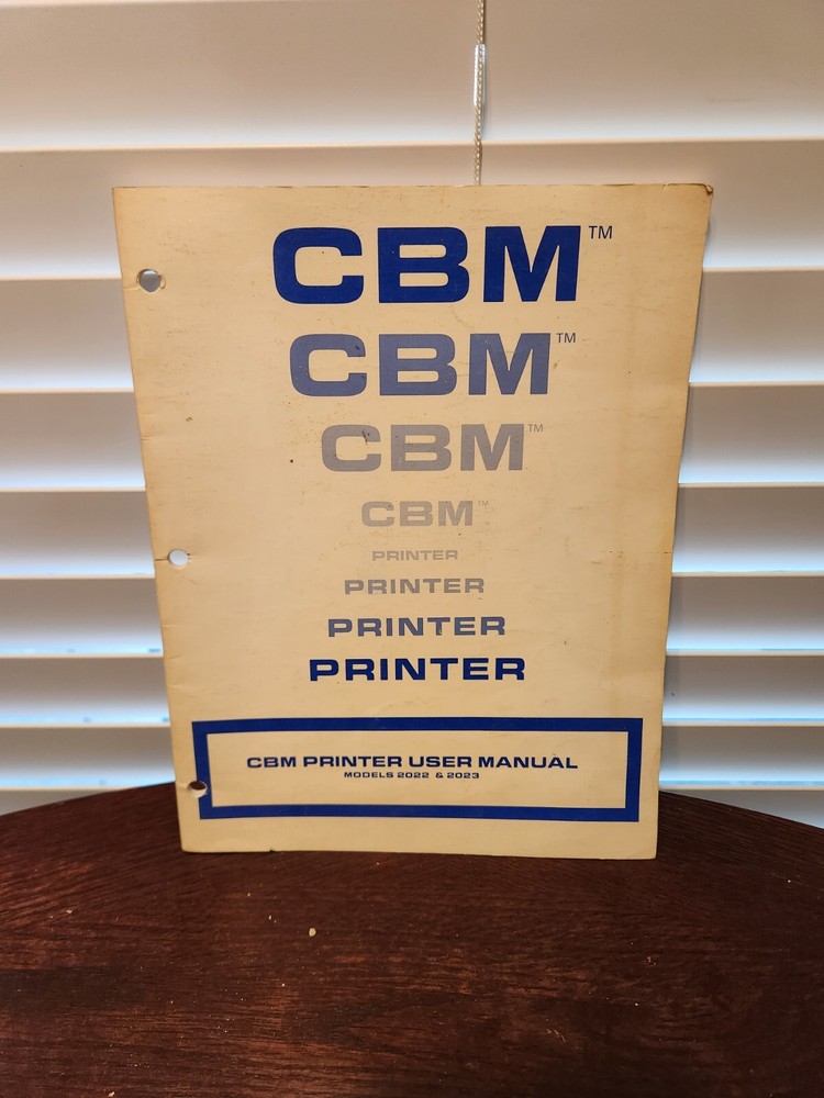 Vintage Commodore CBM Users Manual for Printer Models 2022 & 2023